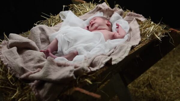 Christmas baby on the manger